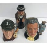 A collection of thirty various Royal Doulton character jugs, medium-sized, including "The Sleuth",