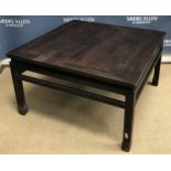 A circa 1900 Chinese hardwood low table,