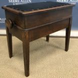 An early 20th Century stained beech piano stool with box seat by William Whiteley Ltd of London