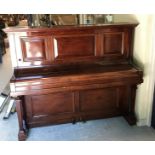 A Broadwood White of London mahogany cased upright piano,