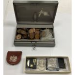 A box containing various commemorative and other coin of the Realm together with a 20th Century