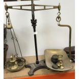 A set of 19th Century free-standing Class 1 7lb scales,