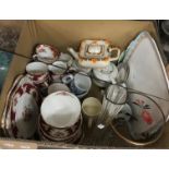 Two boxes of assorted china,