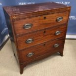 An early 19th Century mahogany chest,