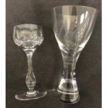 A collection of fourteen LSA style wine glasses comprising six white and eight red,