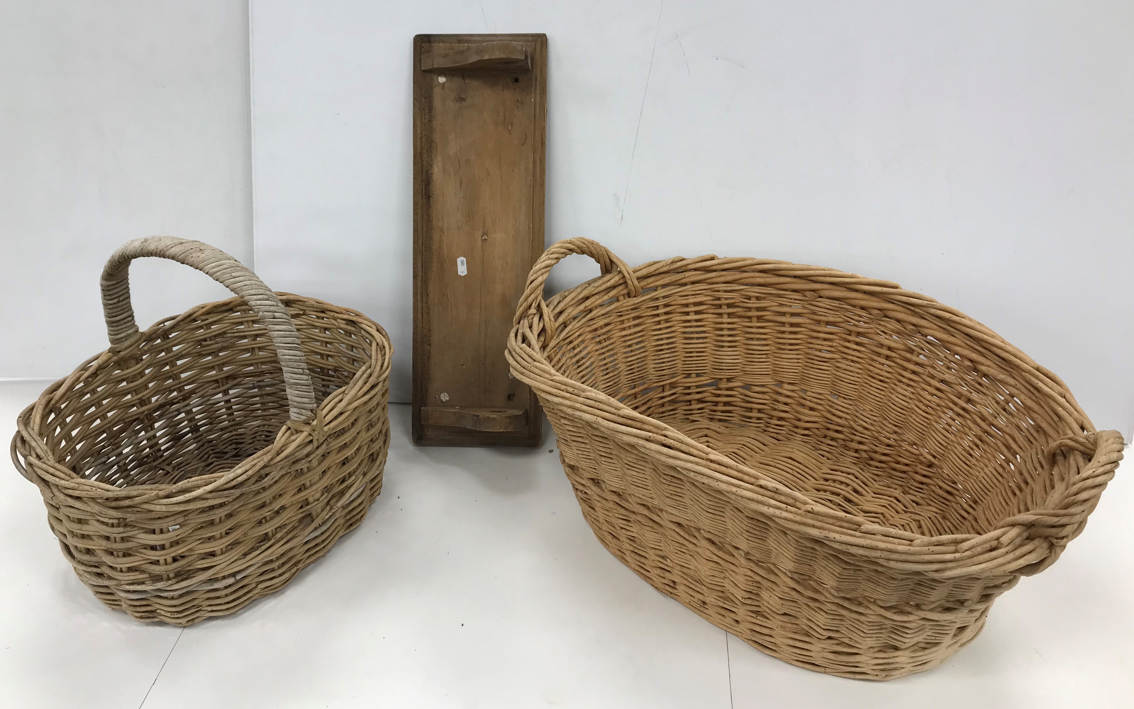 A large collection of baskets, a pine commode, a small pair of decorative steps, - Image 16 of 16