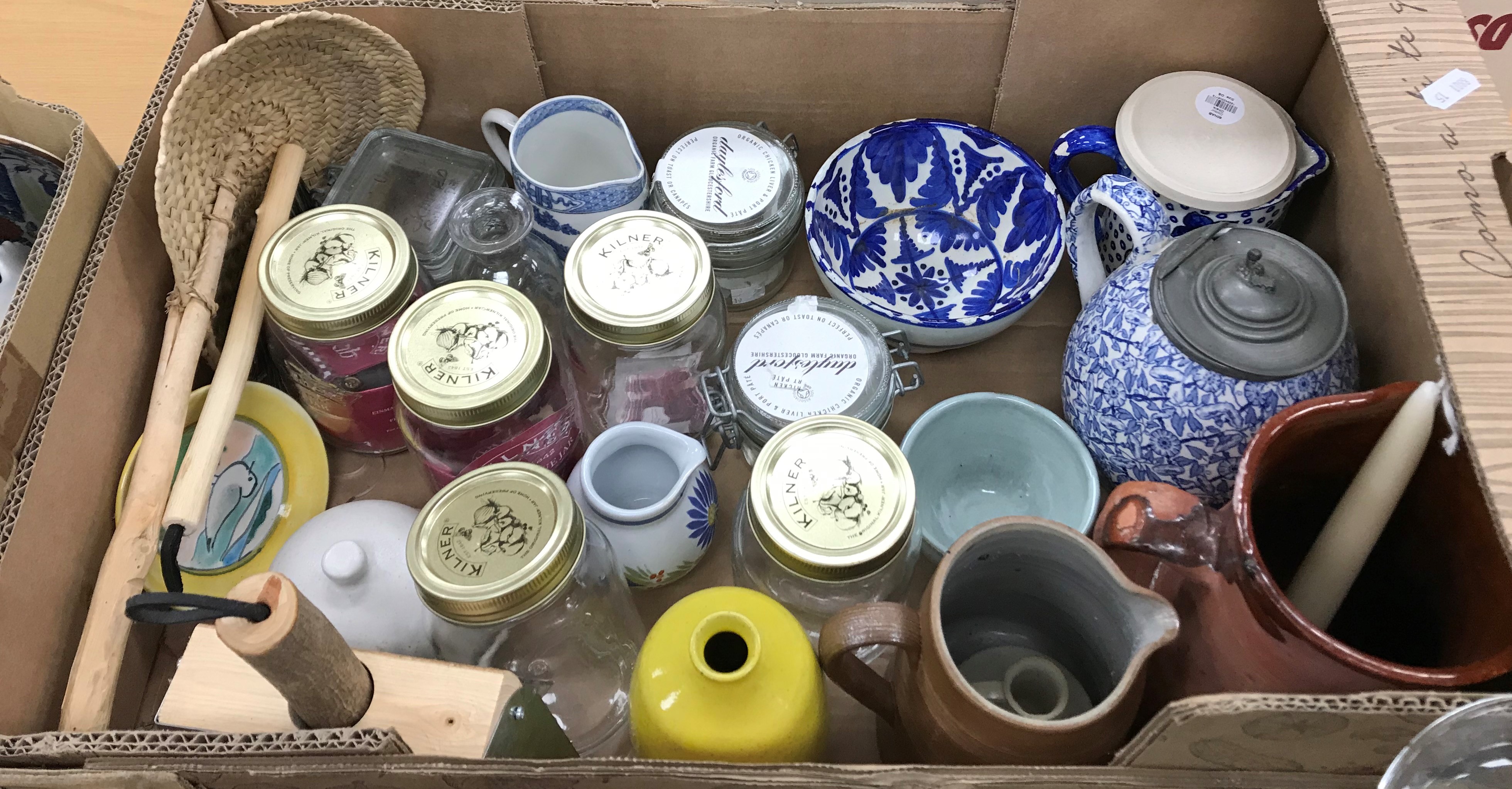 Four boxes of assorted decorative china and glass ware to include Daylesford Ledbury jug, - Image 2 of 3