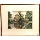 JOYCE C HADDON (Nee GARDINER) "Flatford Mill circa 1932", watercolour, unsigned,