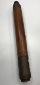 A Victorian two draw day or night telescope by West of London mahogany cased 92 cm wide open,