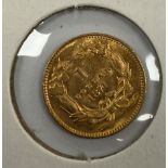 A USA gold $1 coin, 1874,