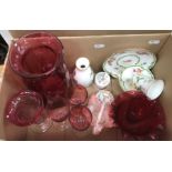 A box containing assorted figurines to include Royal Doulton "Gail" (HN2937),