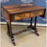 A 19th Century rosewood sofa table of small proportions,