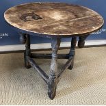 A 19th Century sycamore cricket table,