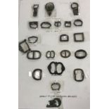 A collection of twenty-one various early buckles,