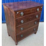 A 19th Century mahogany chest,