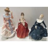 A collection of eleven Royal Doulton figurines including "Deborah" (HN3644), "Jennifer" (HN3447),