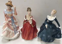 A collection of eleven Royal Doulton figurines including "Deborah" (HN3644), "Jennifer" (HN3447),