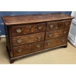 A 19th Century oak mule chest,