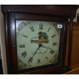 A 19th Century oak long case clock,