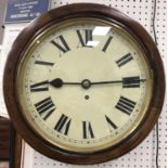 A Victorian oak cased wall clock,