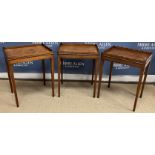 A set of three 20th Century mahogany occasional tables in the Georgian style,