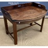 A George III mahogany butler's tray,