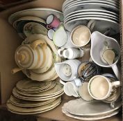A box of assorted china wares to include an Emma Bridgewater "Lovely Oxford" mug and an Emma