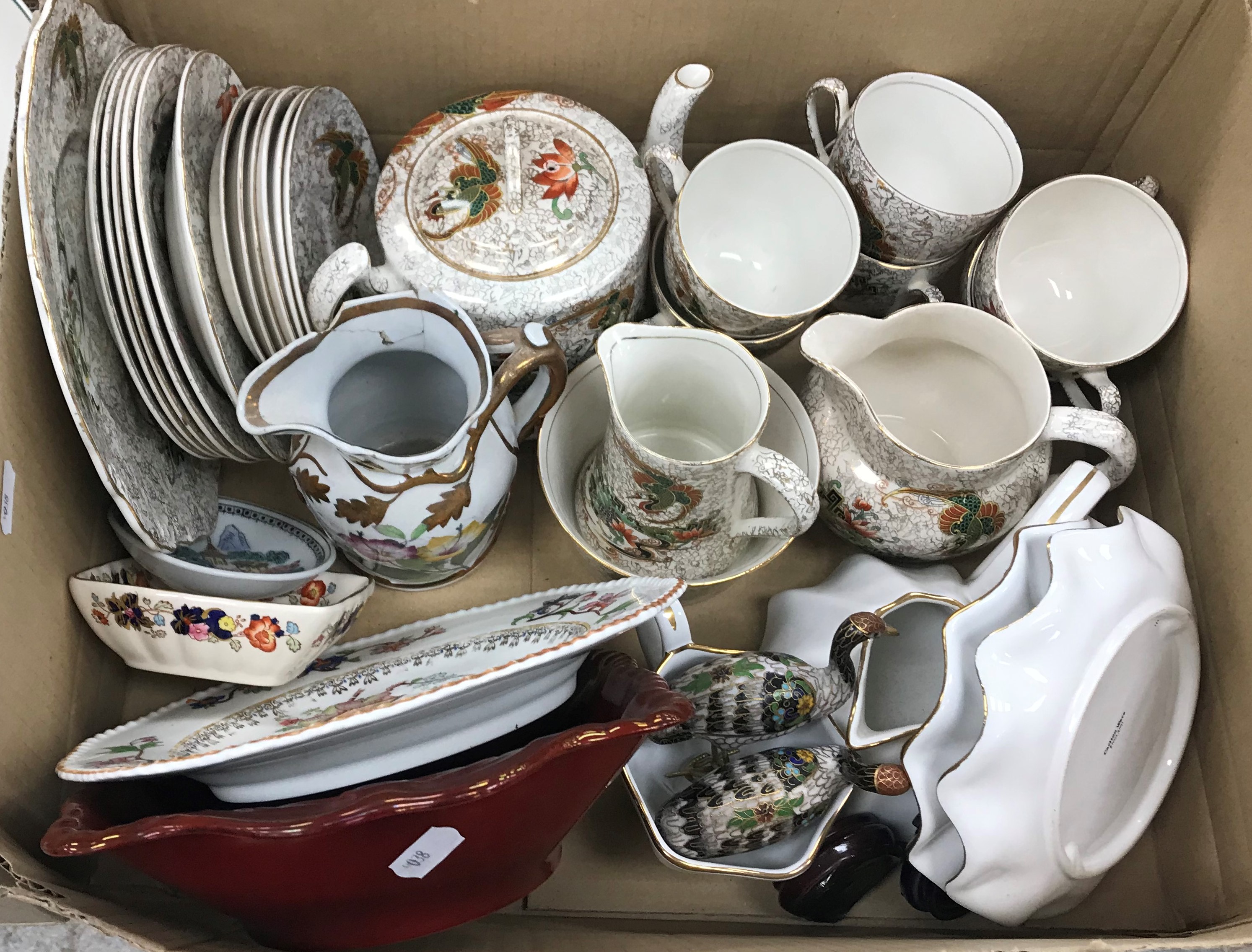 Two boxes of assorted china wares to include Phoenix ware tea wares, - Image 2 of 2