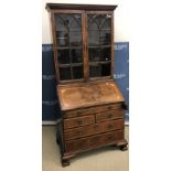 A 19th Century mahogany bureau bookcase,