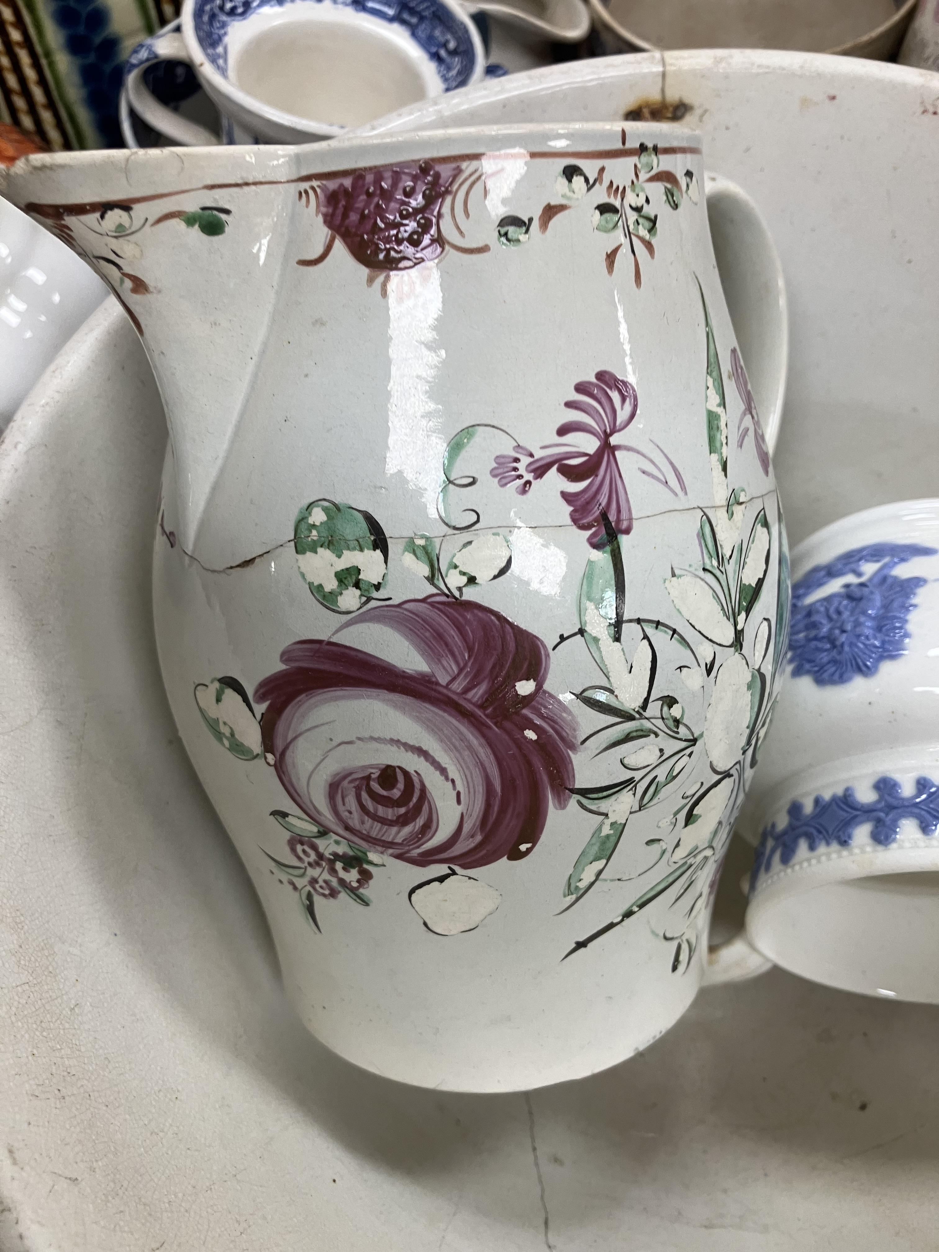 Two boxes of 19th Century and later china to include various lustre decorated jugs, Sutherland jug, - Image 16 of 16