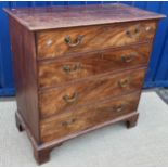 A late George III mahogany chest,