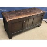 A 17th Century oak coffer,