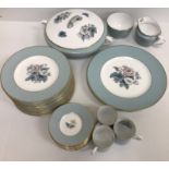 A Royal Worcester "Woodland" pattern dinner service comprising two vegetable tureens and covers,