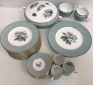 A Royal Worcester "Woodland" pattern dinner service comprising two vegetable tureens and covers,