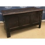 An 18th Century oak coffer,