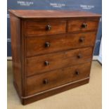A Victorian mahogany chest,