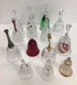 A collection of ornamental and table hand bells including a Royal Wedding commemorative bell "29
