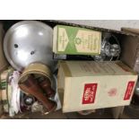 Five boxes of assorted kitchenalia to include glasses, saucepans,