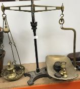 A set of 19th Century free-standing Class 1 7lb scales,