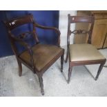 A set of seven Victorian mahogany bar back dining chairs with drop-in seats on turned and ringed