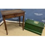 A 19th Century French oak single drawer side table in the Provincial Louis XV taste,