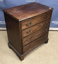 A 19th Century mahogany bachelor's chest of small proportions,