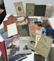 A box and contents of various books to include "The Times War Atlas and Gazeteer",