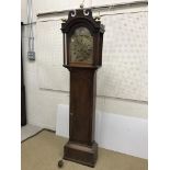 A late 18th Century oak cased long case clock,