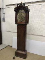 A late 18th Century oak cased long case clock,