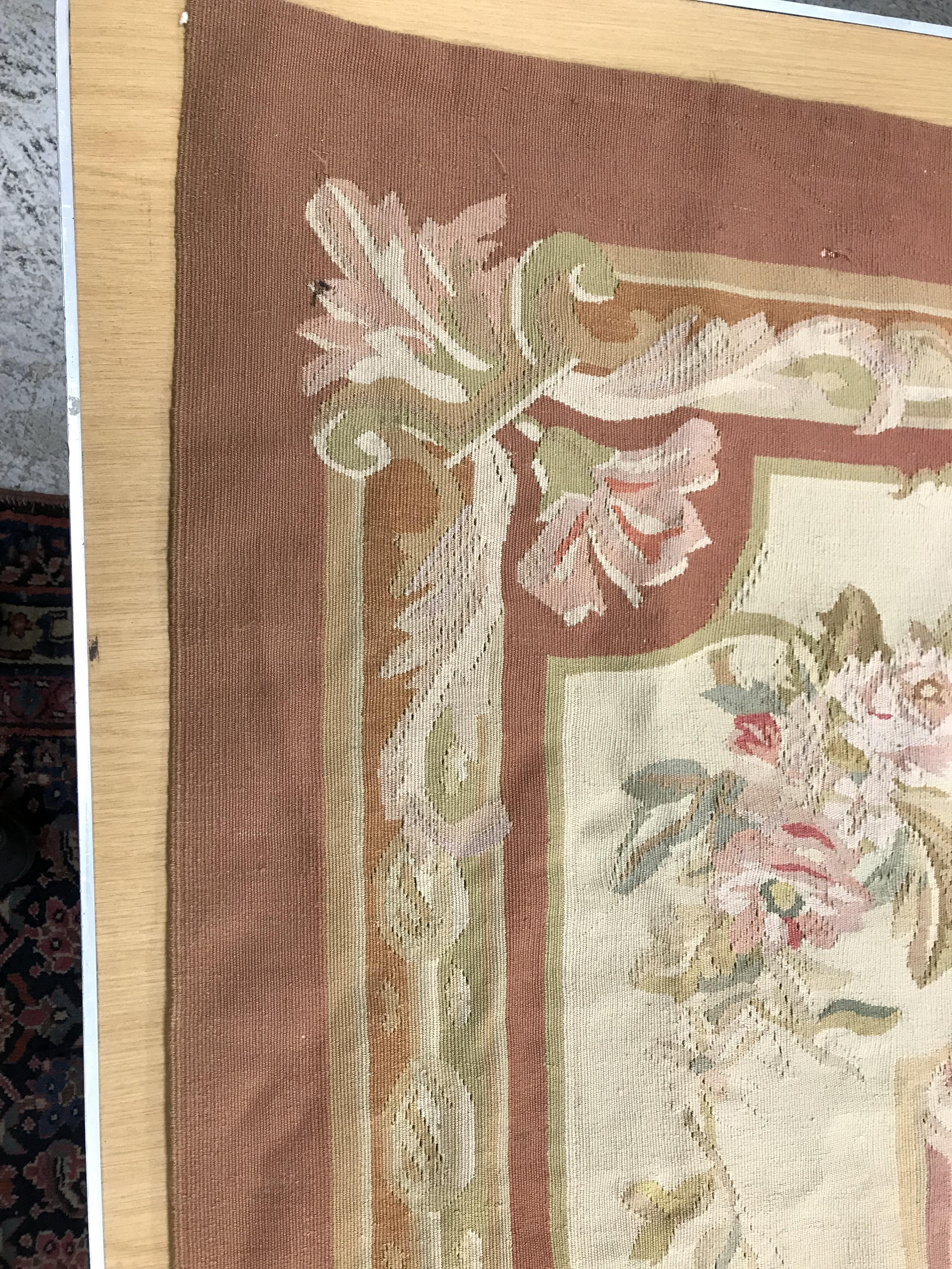 An Aubusson rug in terracotta and cream within foliate design, - Image 2 of 35