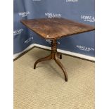 A 19th Century mahogany tea table,