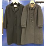 A collection of clothing comprising a Sarah Spencer of London black coat,