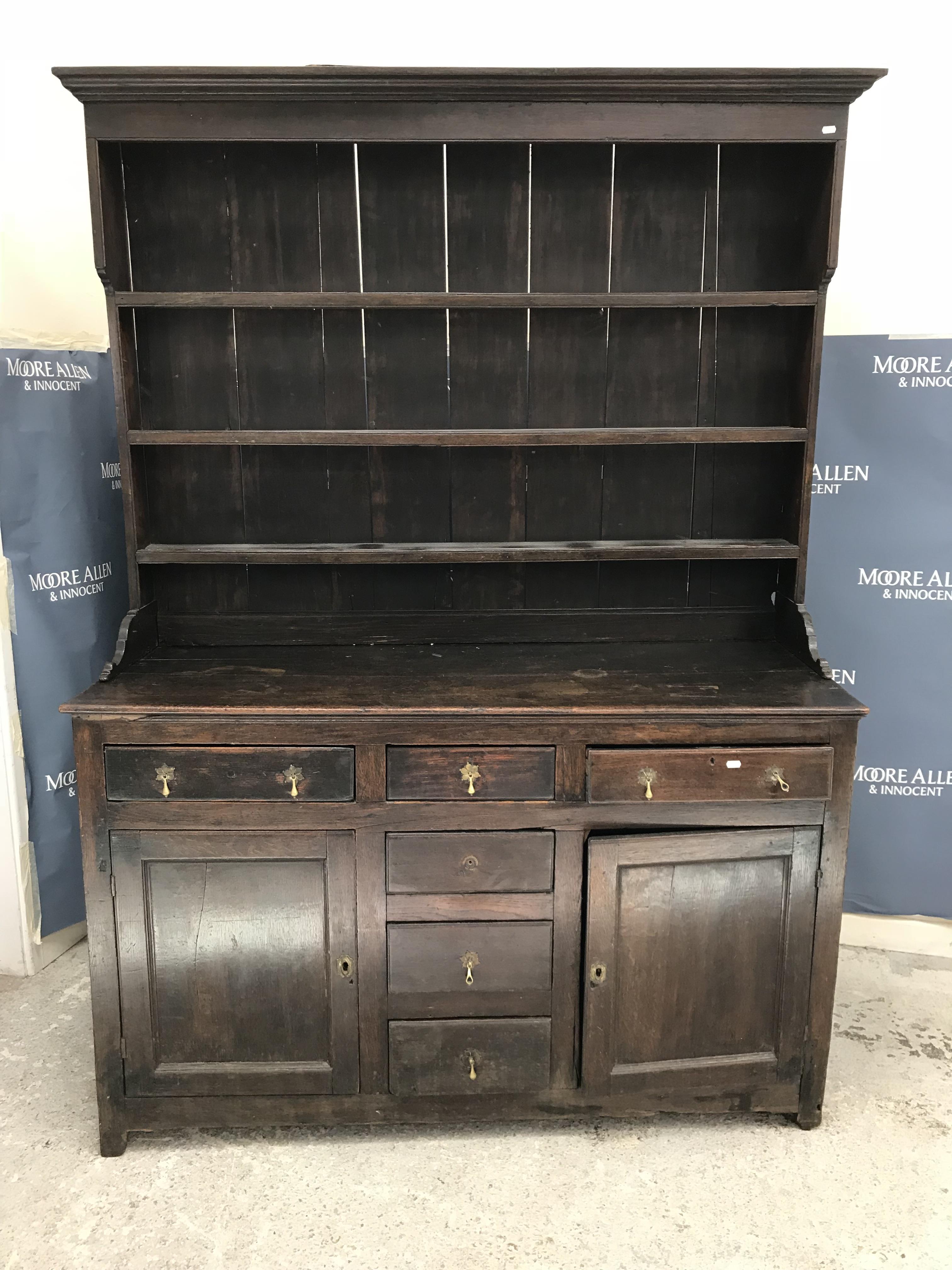 An 18th Century Welsh oak dresser,