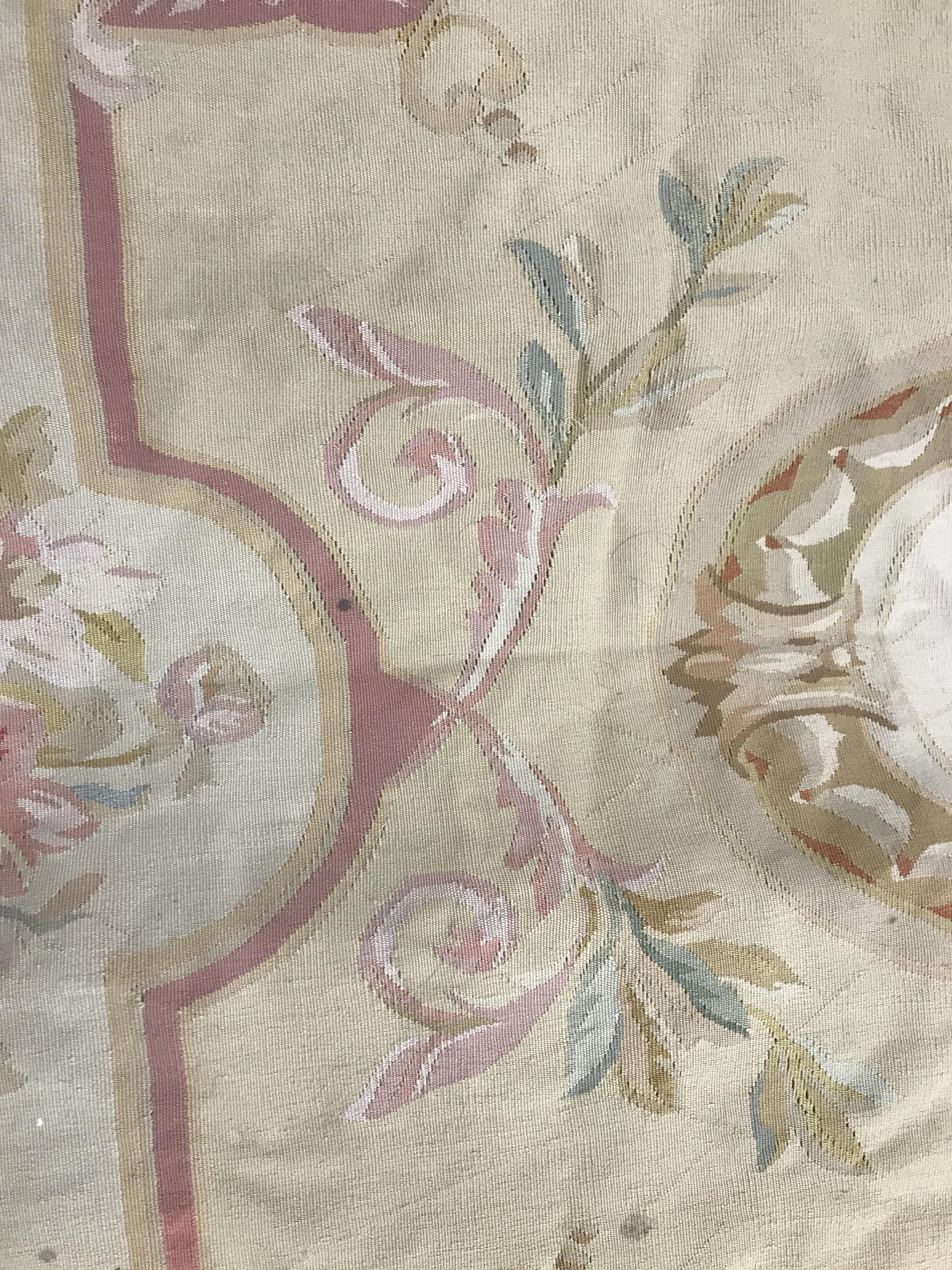 An Aubusson rug in terracotta and cream within foliate design, - Image 7 of 35